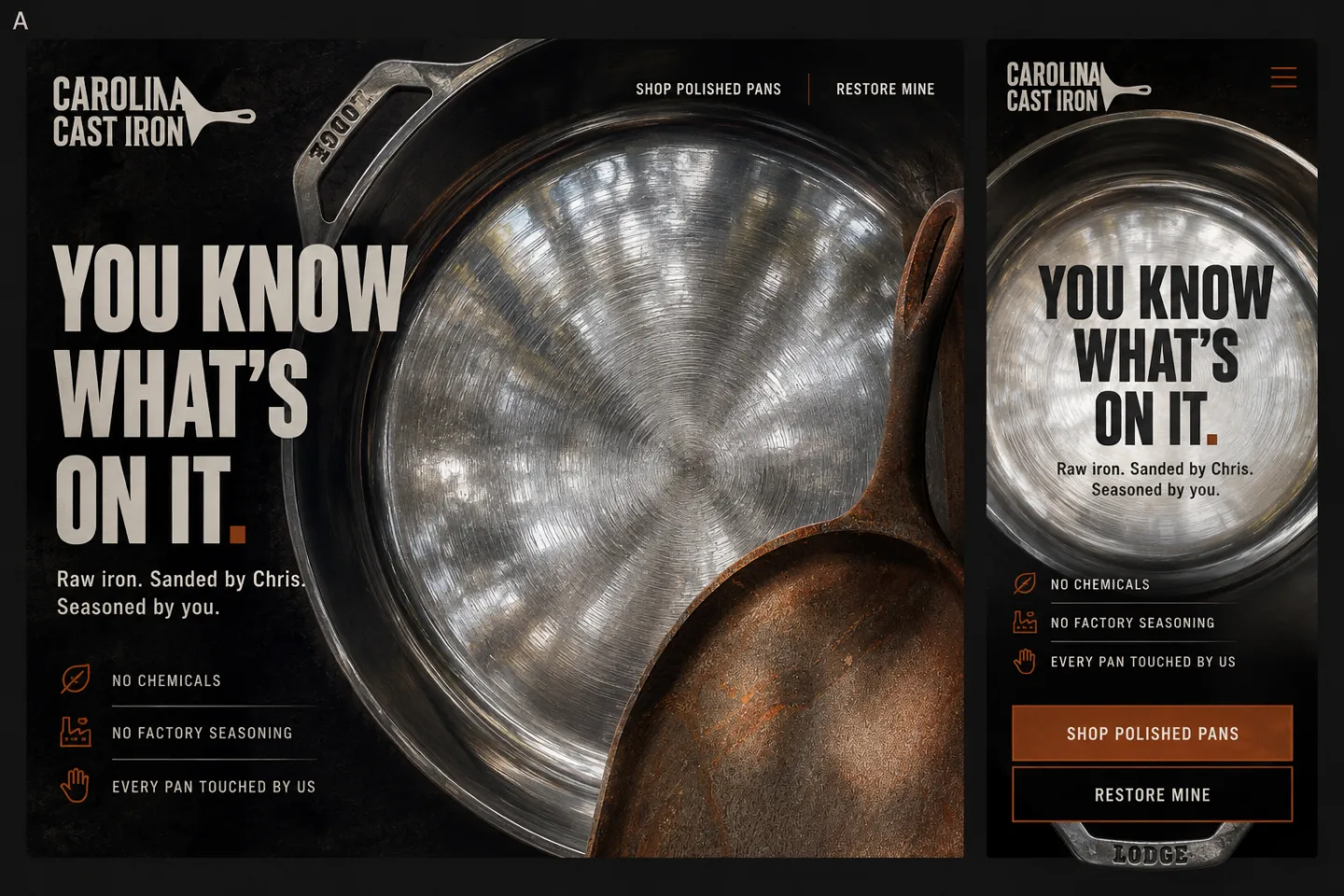Carolina Cast Iron website direction