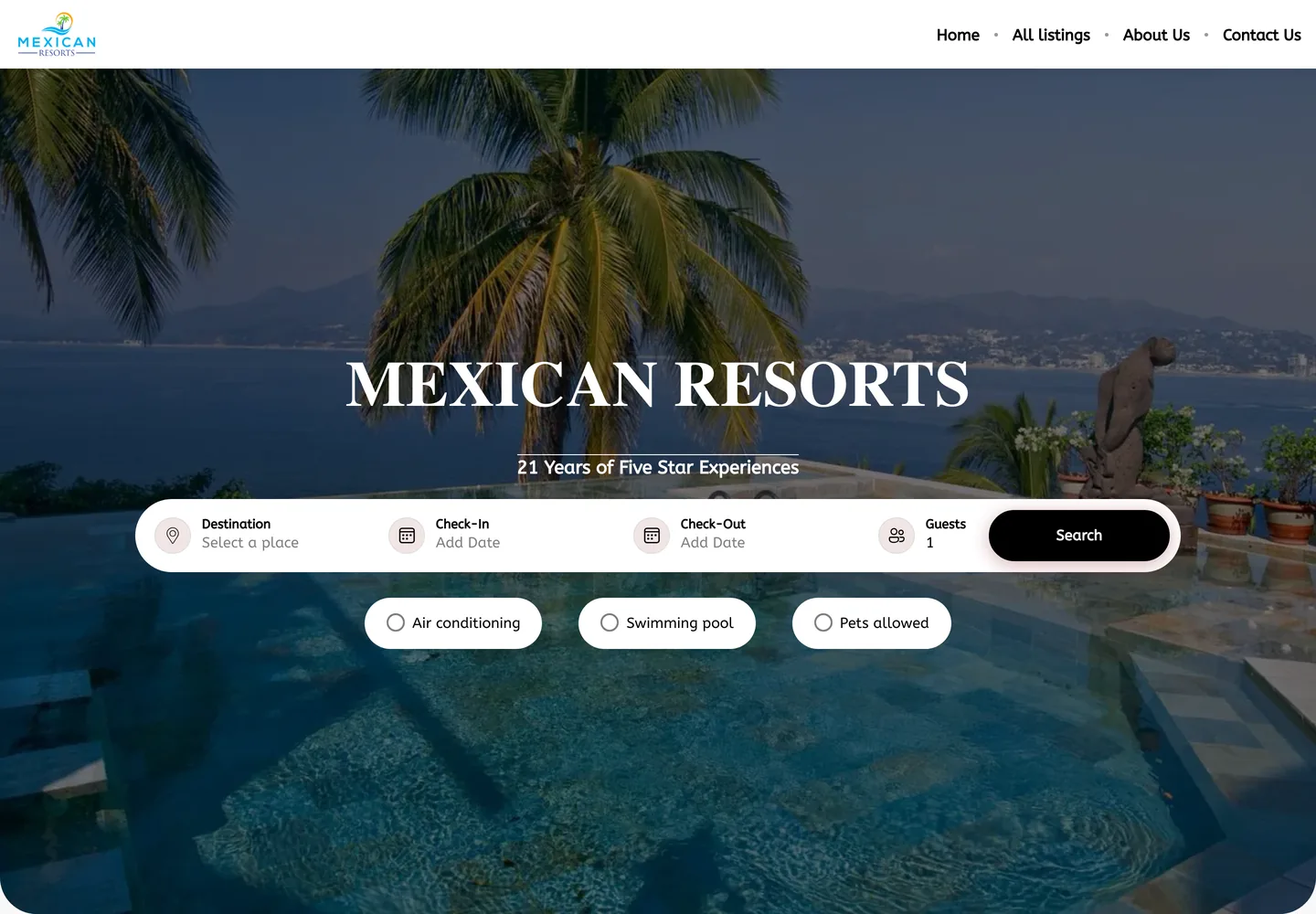 Mexican Resorts website direction