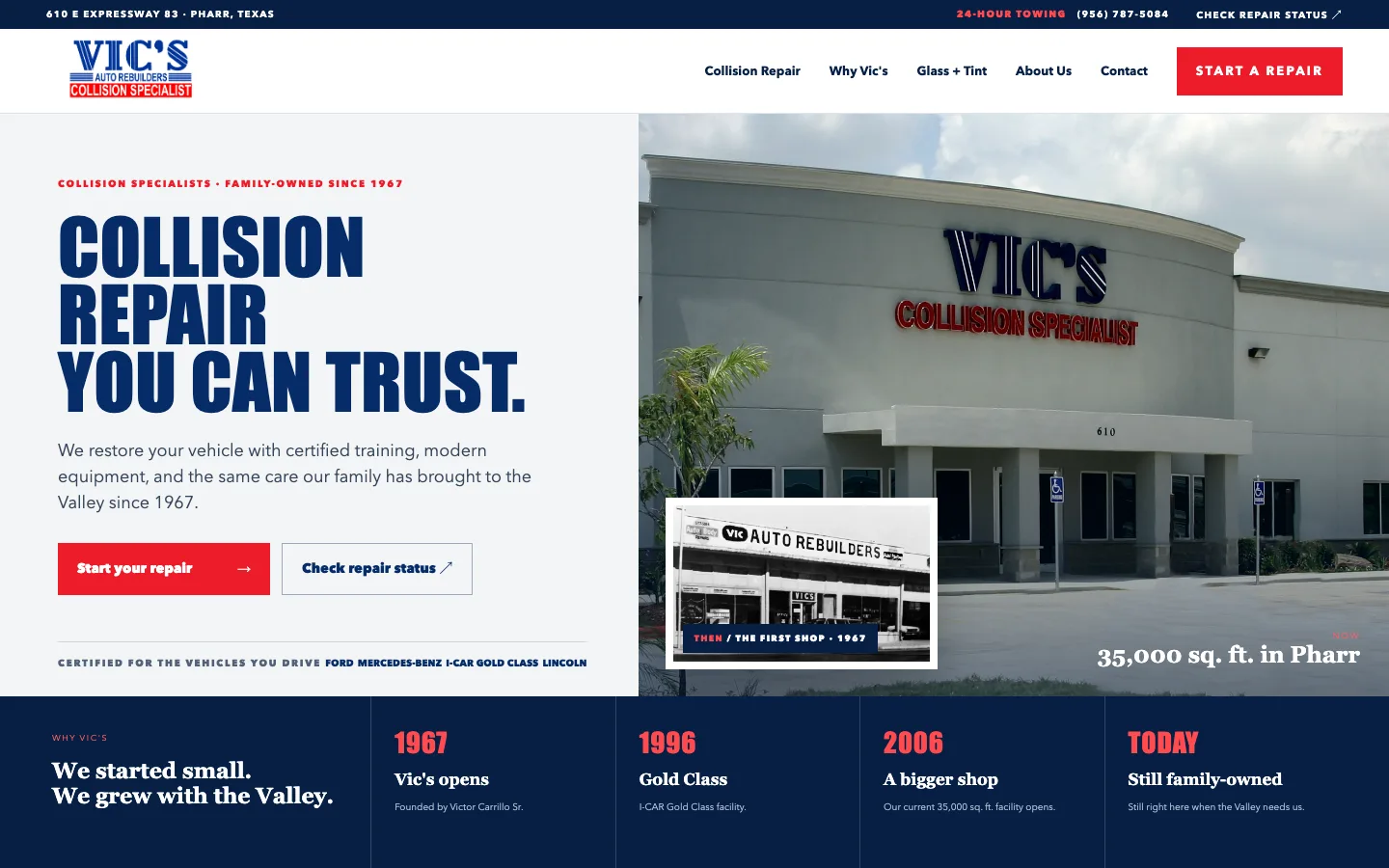 Vic’s Auto Rebuilders website direction